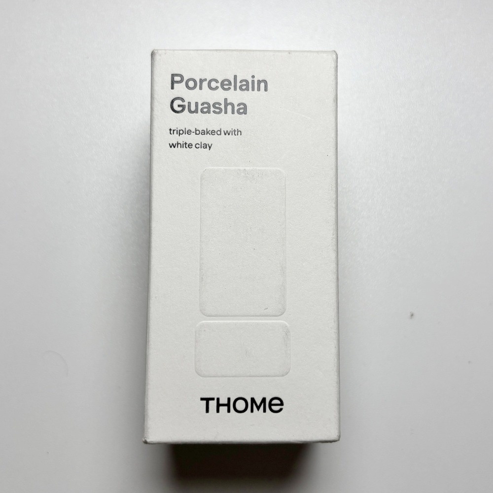 THOME Unisex Porcelain Guasha OS White Clay Triple-Baked Facial Massage Tool